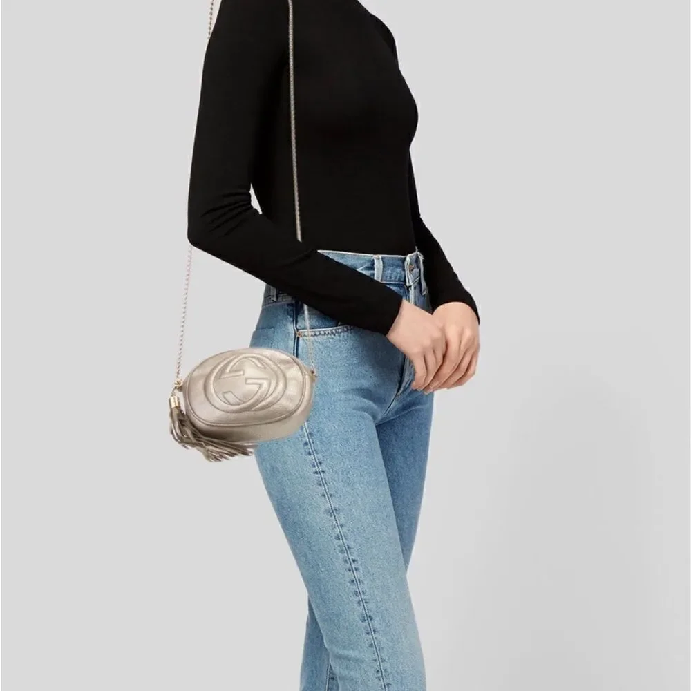 Gucci Mini SoHo Crossbody Chain Bag - Gold - Picture 7 of 11